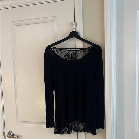 Vintage Sheer Black Lace long sleeve top, Circa 2009 - Picture 6 of 17